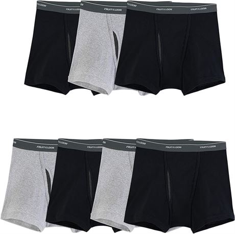 XL - 7 Pack Fruit of the Loom Mens Coolzone Boxer Briefs, Moisture Wicking