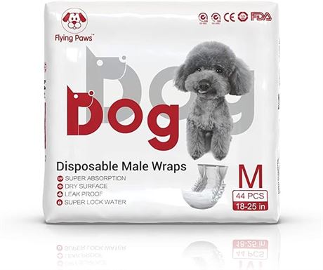 Disposable Male Dog Diapers - Absorbent Male Wraps Belly Bands for Male