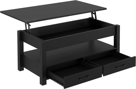 Rolanstar Coffee Table, 47" Lift Top Coffee Table with Drawers