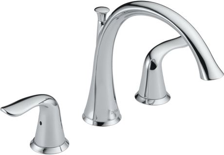 Delta Faucet Lahara 2-Handle Widespread Roman Tub Faucet, Chrome Tub Faucet