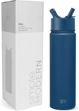 Simple Modern Kids Water Bottle with Straw, 22 OZ