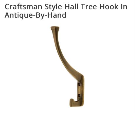 Craftsman Style Hall Tree Hook In Antique-By-Hand
