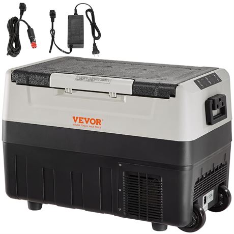VEVOR Car Refrigerator, 12 Volt Car Refrigerator Fridge, 48 QT/45 L Dual Zone Po