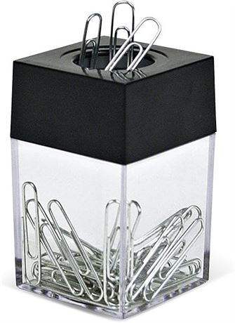ACCO Magnetic Paper Clips-Dispenser Black