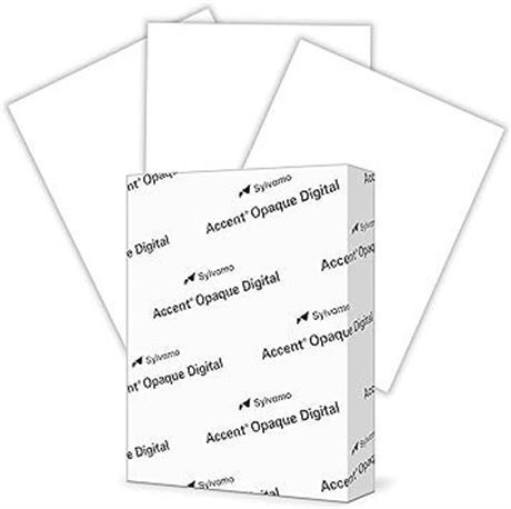 Accent Opaque, Smooth Cover White, 65lb, Letter, 8.5 x 11, 97 Bright, 250 Sheets