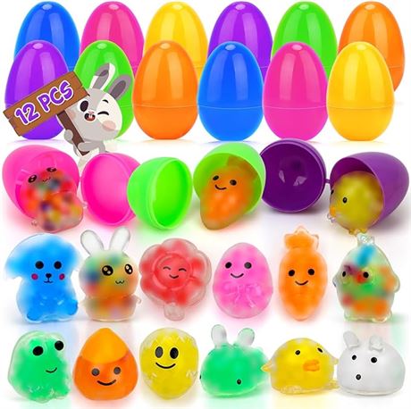 12 Pieces Easter Egg Fillers for Kids, Easter Basket Stuffers for Boys Girls