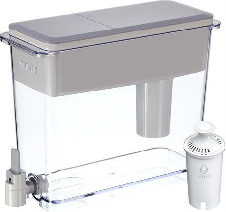 Brita Extra Large Filtered Water Dispenser with 1 Standard Filter,UltraMax, Grey