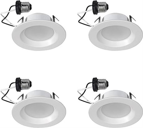 Sylvania 4” LED Recessed Lighting Downlight with Integrated Trim, 8W=50W,