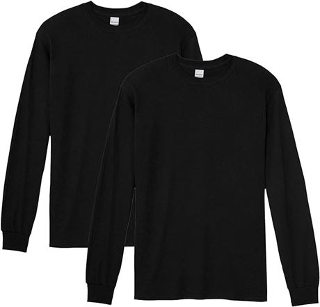 LRG - Gildan Women's Heavy Cotton Long Sleeve T-Shirt, Style G5400, 2-Pack