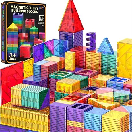 KIDCHEER Magnetic Tiles Montessori Toys for 3+ Year Old Boy Girls 102PCS