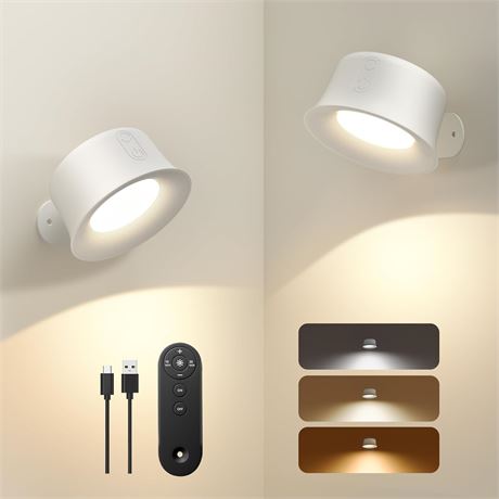Wall Lights,LED Wall Sconces Set of Two, white