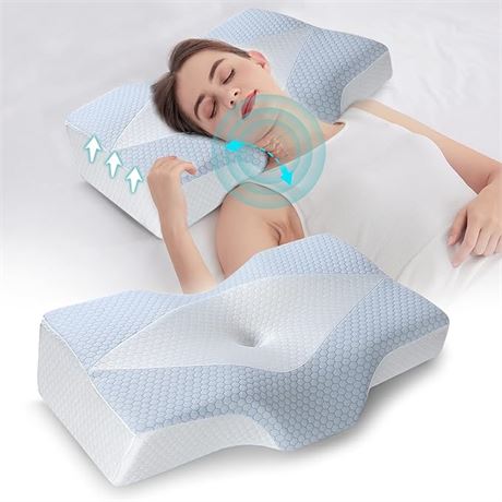 Cervical Pillow for Neck Pain Relief, Orthopedic Sleeping Pillow for Neck