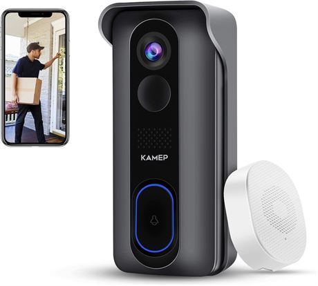 Wireless WiFi Video Doorbell Camera with Chime HD 1080P Waterproof