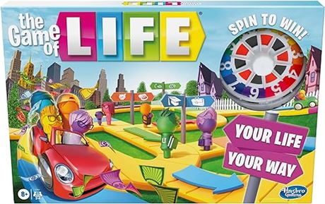 Hasbro Gaming The Game of Life Game, Family Board Game for 2-4 Players