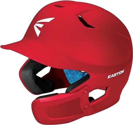 Junior - Matte Red Easton Z5 2.0 Batting Helmet w/Universal Jaw Guard