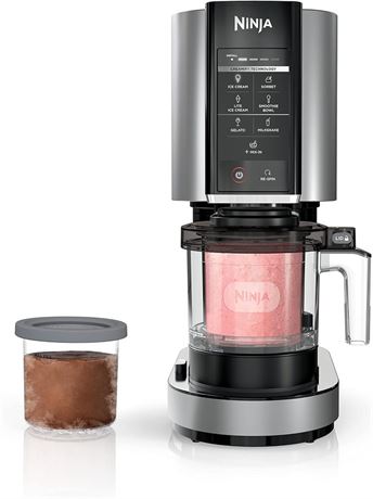 Ninja NC301 CREAMi Ice Cream Maker, 7 One-Touch Programs, 2 Pint Containers