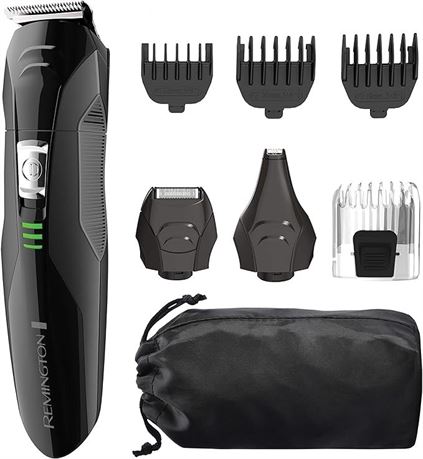 Remington All-in-One Grooming Kit, Lithium Powered, 8 Piece Set with Trimmer