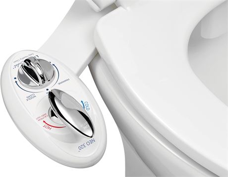 Luxe Bidet Neo 320 - Self Cleaning Dual Nozzle - Hot and Cold Water Non-Electric