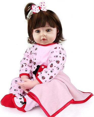 Reborn Baby Dolls for Girls, Realistic Toddler Baby Doll, 60cm Lifelike Silicon