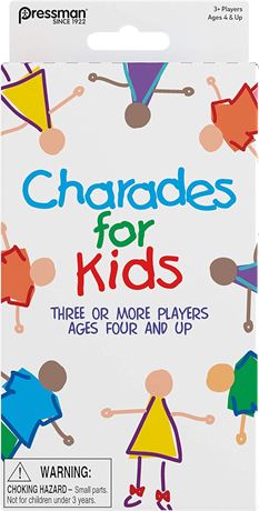 Pressman Charades for Kids Peggable-No Reading Required Family Game Multicolor