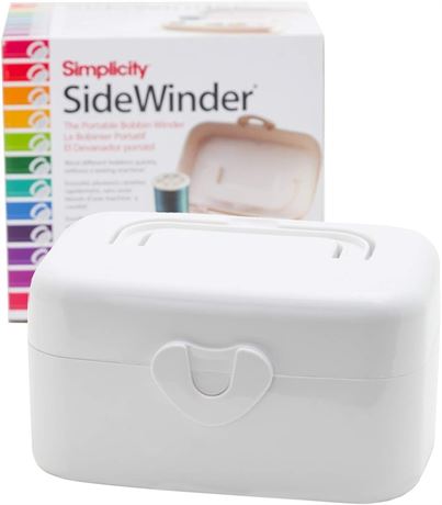 Simplicity 388175A Sidewinder Portable Automatic Bobbin Winder Machine, 120 Volt