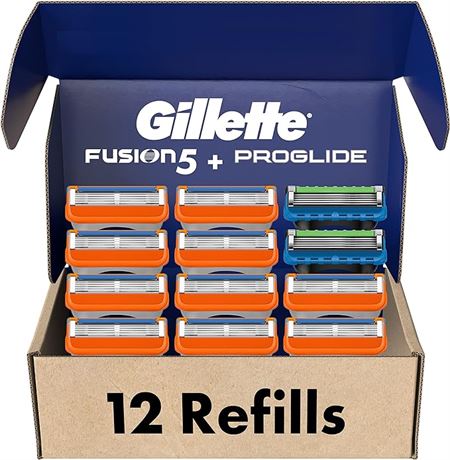 Gillette Men's Razor Blade Refills,1 Count (Pack of 12)