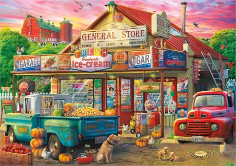 Buffalo Games Country Store 500 Piece Jigsaw Puzzle Multicolor