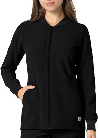 LRG - Carhartt Women's Front Zip Utility Jacket, Black