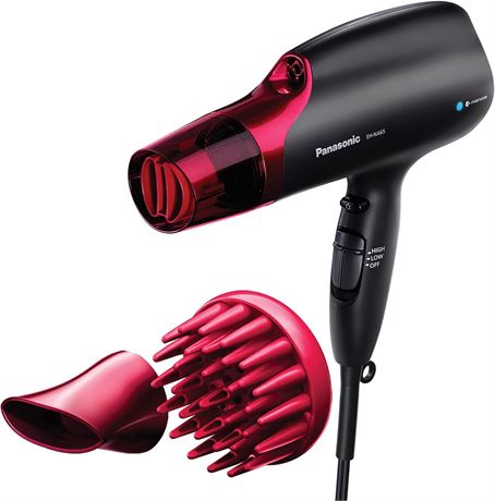 Panasonic EH-NA65-K nanoe Hair Dryer, Professional-Quality with 3 attachments
