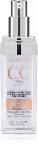 Marcelle CC Cream SPF 35, Light to Medium, Complete Correction, Tinted Moisturiz