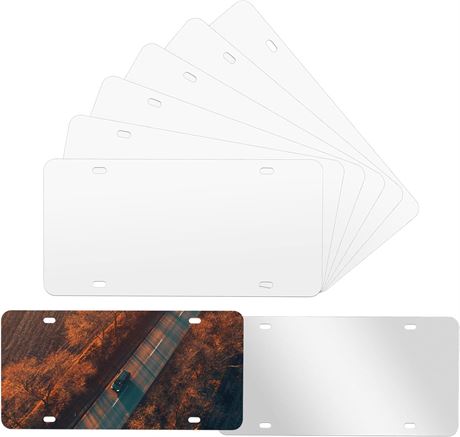 Sublimation License Plate Blanks | 0.65mm | 6 pack