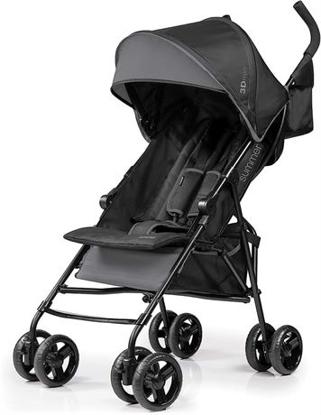 Summer Infant, 3D Mini Convenience Stroller Lightweight Stroller, Gray