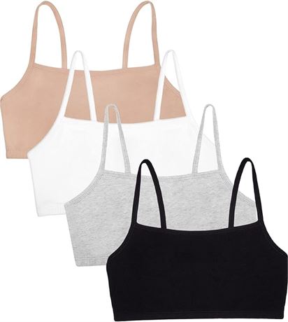 Size 34 Fruit of the Loom Women's Spaghetti Strap Cotton Pullover Sports Bras