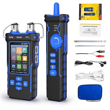 NOYAFA Network Cable Tester with Optical Power Meter VFL, CAT5 CAT6 Cable Toner