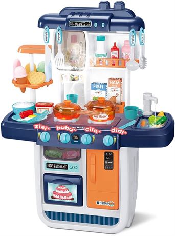 CUTE STONE Little Kids Tiny Size Kitchen Playset, Play Kitchen Toy with Cooking