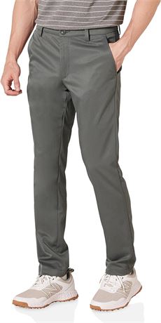 36Wx32L Essentials Mens Slim-fit Stretch Golf Pant, Grey