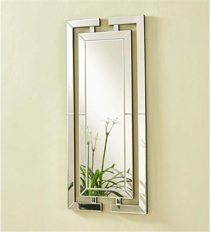 Elegant Lighting 21 in. Contemporary Rectangular Mirror in Clear