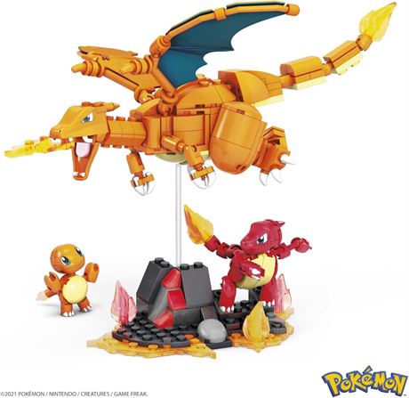 MEGA Pokémon Action Figure Building Toys for Kids, Charmander Evolution Set