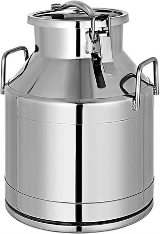 20L/5.25 Gal VEVOR Stainless Steel Milk Can  Milk Bucket Wine Pail Bucket