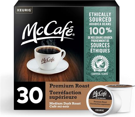 McCafe Premium Roast Roast K-Cup Coffee Pods, 30 Count For Keurig Coffee Makers