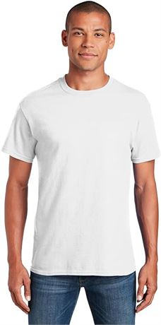 MED - Gildan Men's Crew T-Shirts, Multipack, 2 Pack, White