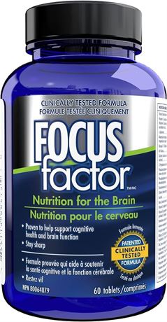 Focus Factor Brain Supplement & Complete Multivitamin (60 Count)
