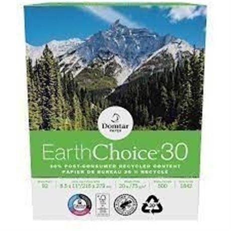 Domtar FSC Certified EarthChoice30  Office Paper, 8.5" x 14" - White 500 sheets