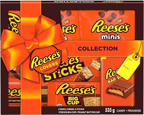Reese's Lovers Gift Box with Assorted Chocolate Peanut Butter Bars