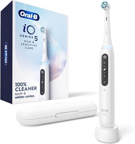 Oral-B iO Series 5 Gum & Sensitive Care Electric Toothbrush, Rechargeable, White