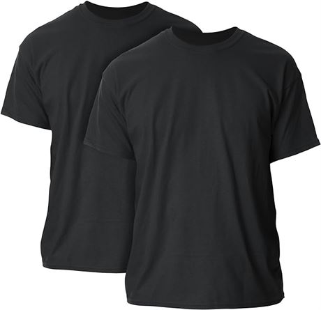 3XL - Gildan Adult Ultra Cotton T-Shirt, Style G2000, Multipack, Black (2-Pack)