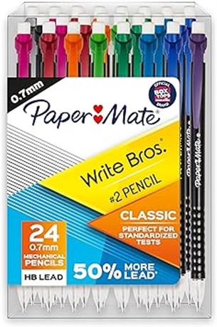 Paper Mate Mechanical Pencils, Write Bros. Classic #2 Pencil, Great for Standard