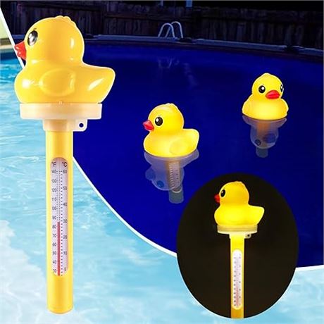 1Pc, Floating Thermometer,Pool Water Temperature Thermometer with Solar Duck