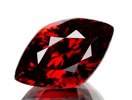 3.98 ct Certified Red Spessartite Garnet Gemstone ($3,980 Appraisal)