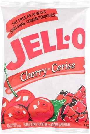 Jell-O Cherry Gelatin, 1kg Cherry Flavour